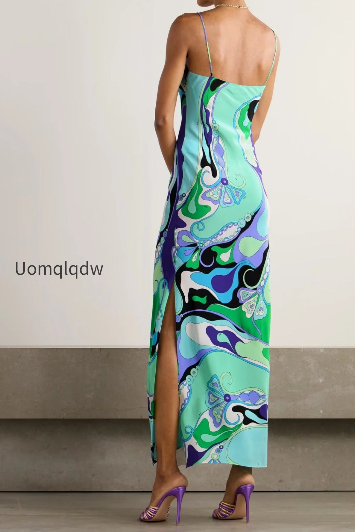 sexy-printed-satin-cami-slit-silk-dress