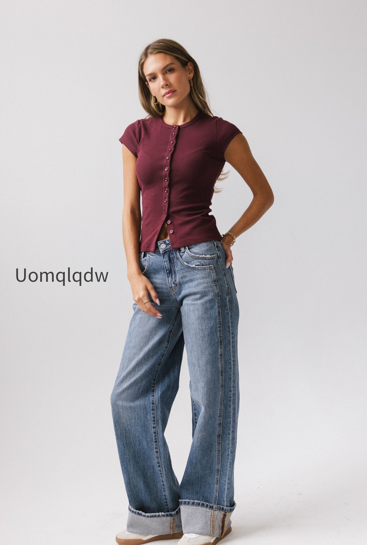 vestia-button-up-tee-in-burgundy