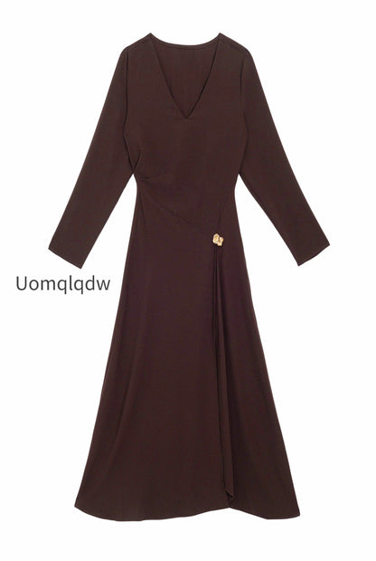 robe-midi-asymetrique-marron-rosalou