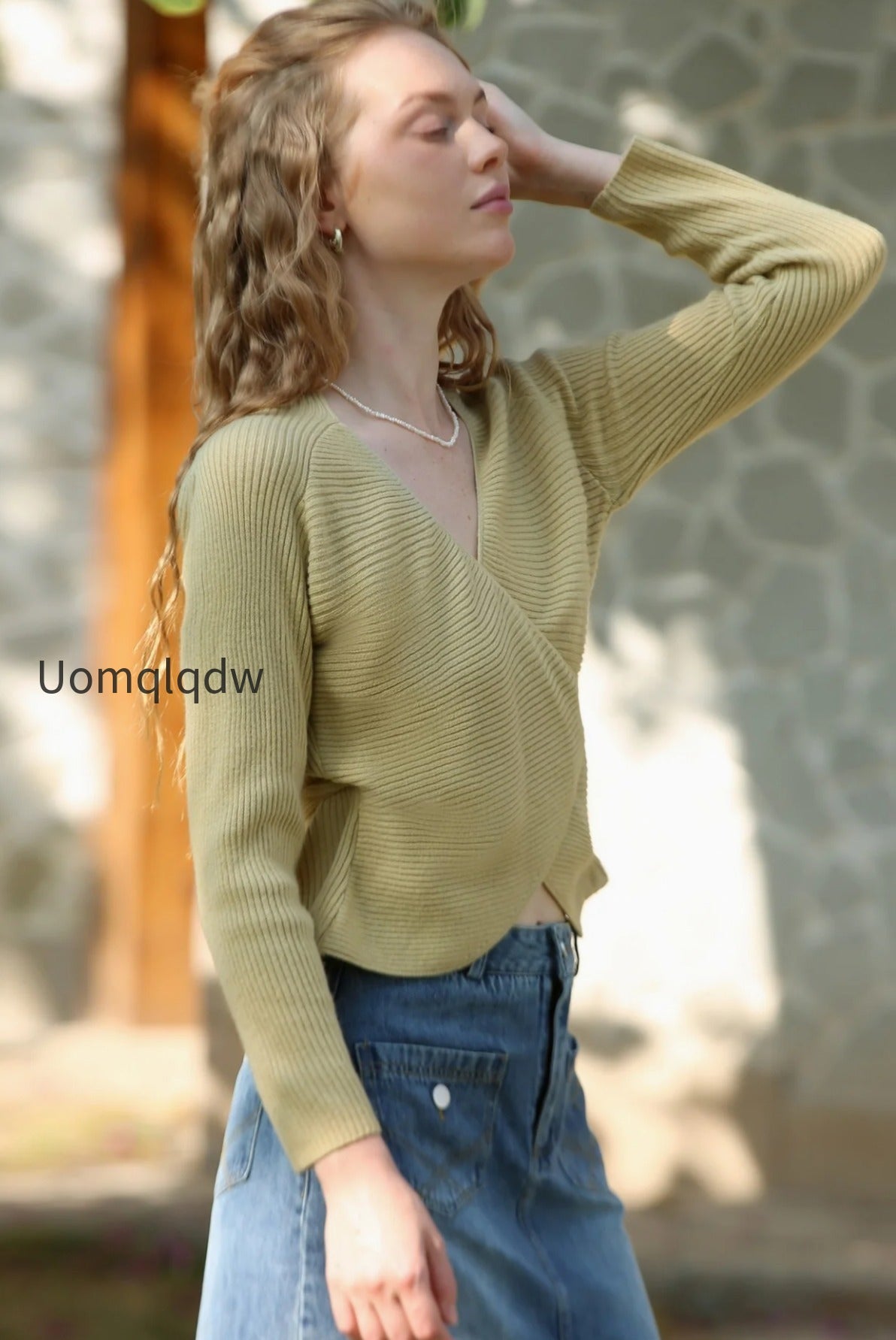 wrap-tie-front-v-neck-knit-top