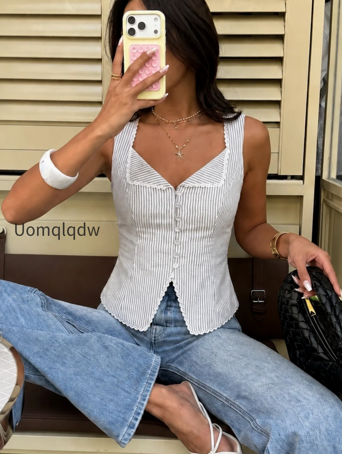 striped-lace-trim-button-front-tank-top