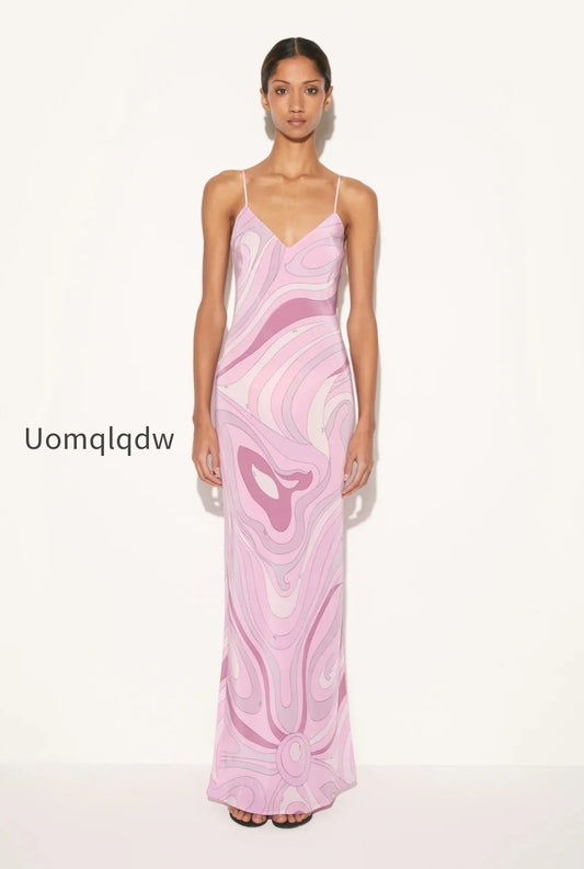 sexy-printed-satin-cami-slit-silk-dress