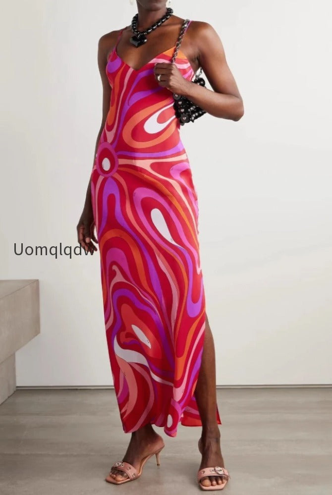 sexy-printed-satin-cami-slit-silk-dress