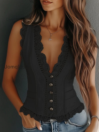 vintage-faux-leather-lace-vest