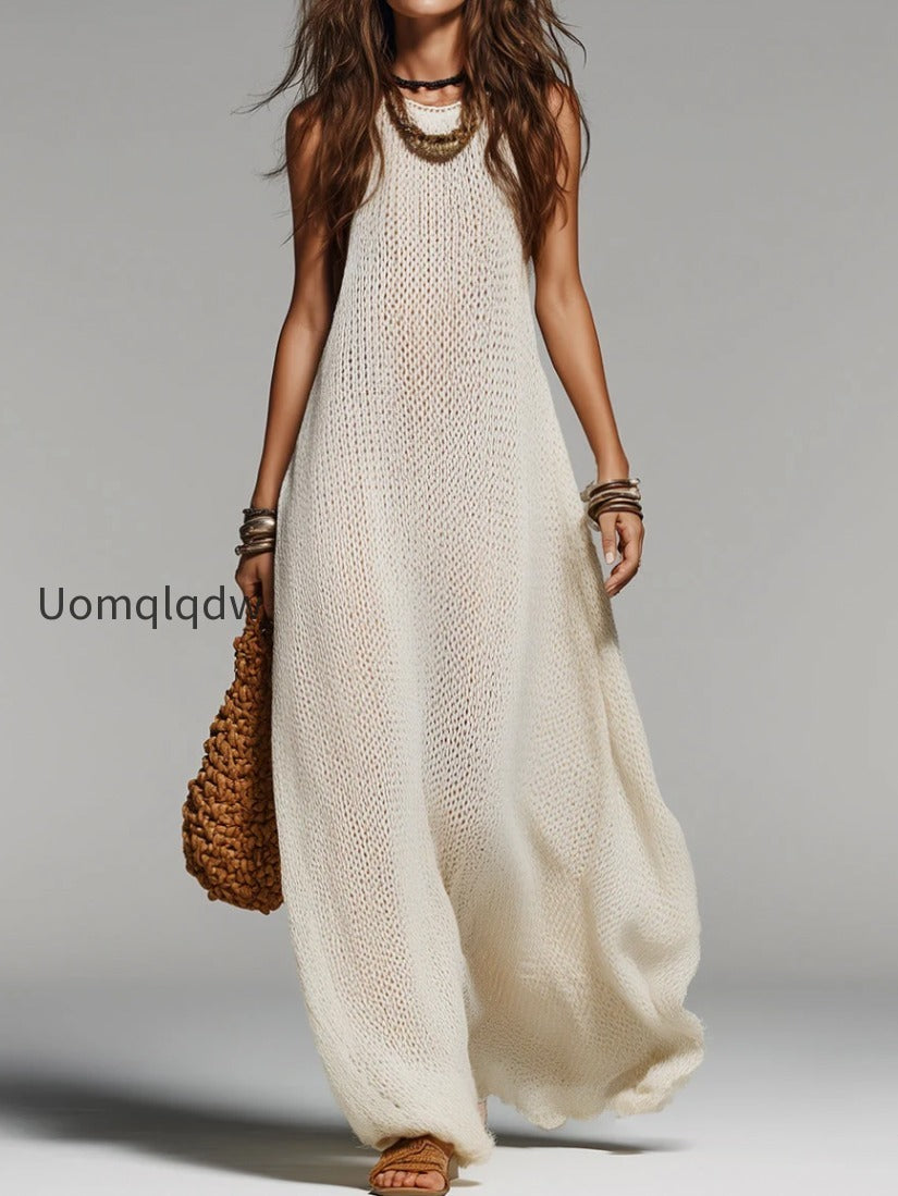 boho-round-neck-sleeveless-knitted-maxi-dress