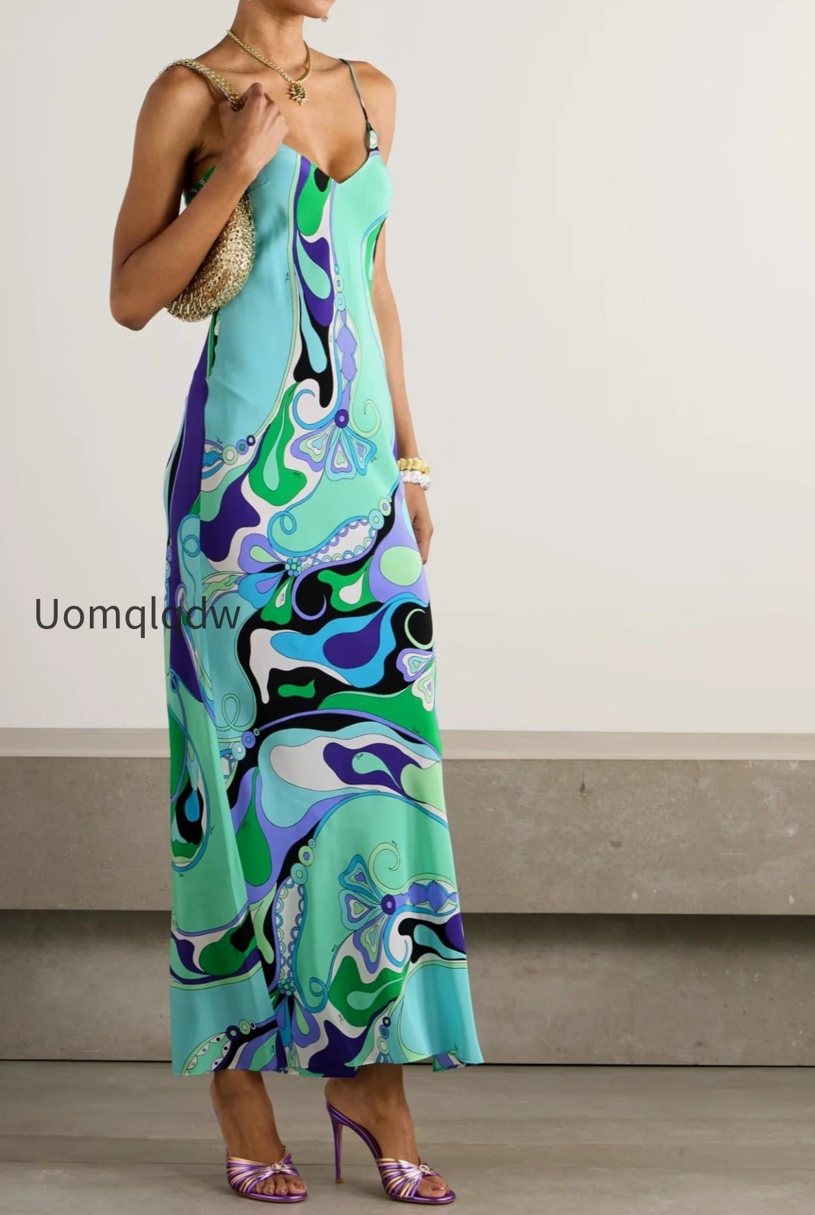 sexy-printed-satin-cami-slit-silk-dress