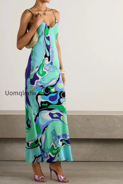 sexy-printed-satin-cami-slit-silk-dress