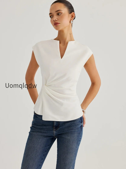 sleeveless-twisted-waist-blouse