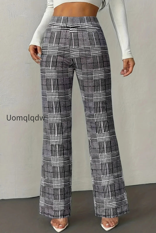 houndstooth-high-waist-slim-wool-wide-leg-pants