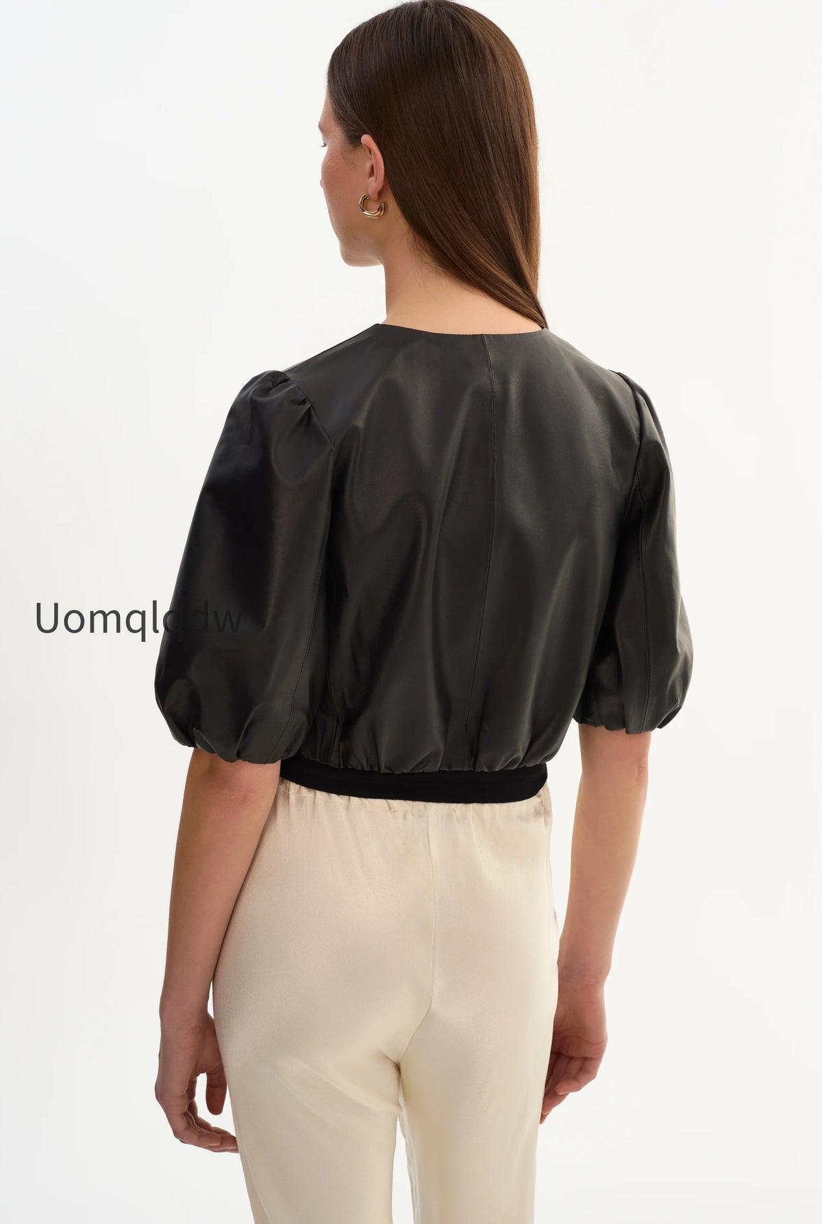 franka-balloon-sleeve-leather-blouse