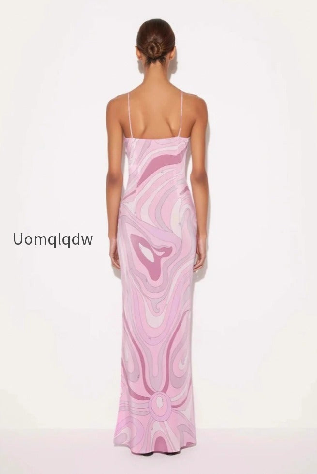 sexy-printed-satin-cami-slit-silk-dress