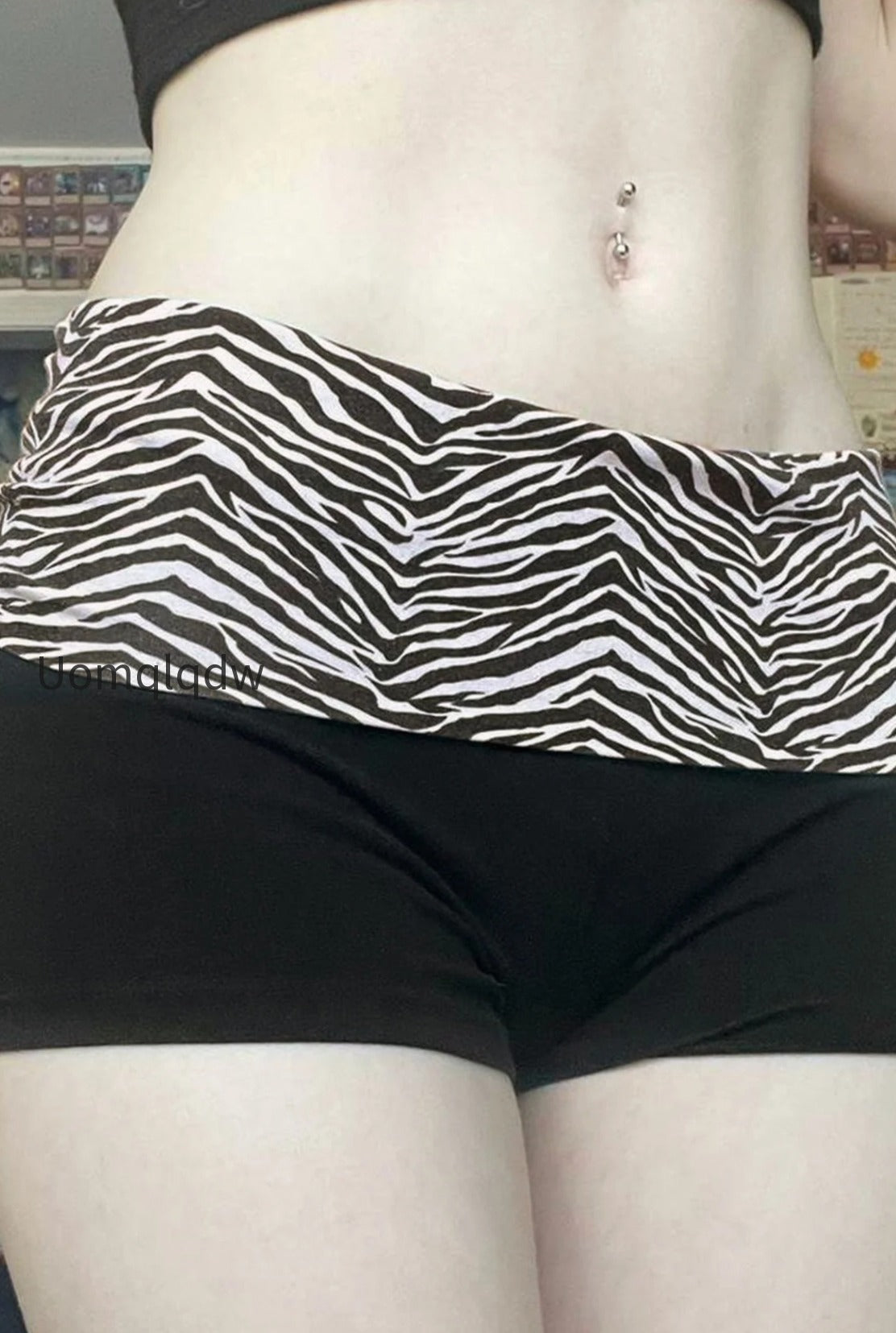 letter-print-bodycon-booty-shorts