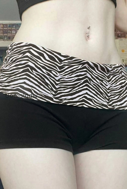 letter-print-bodycon-booty-shorts